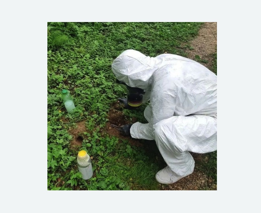 уничтожение кротов на участке в Артемовске